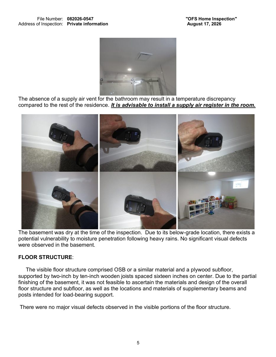 Sample inspection report — page 5 of 14