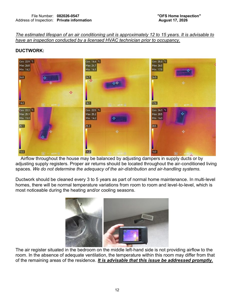 Sample inspection report — page 12 of 14